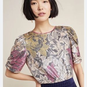 Anthropologie sequin top